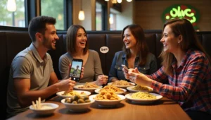 Group Sharing Endless Pasta
