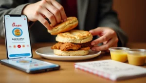 Eat Chick fil a Chicken biscuit