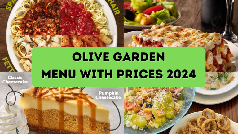 OLIVE GARDEN MENU WITH PRICES 2024