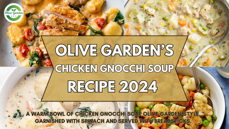 A warm bowl of Chicken Gnocchi Soup Olive Garden-style, garnished with spinach and served with breadsticks.