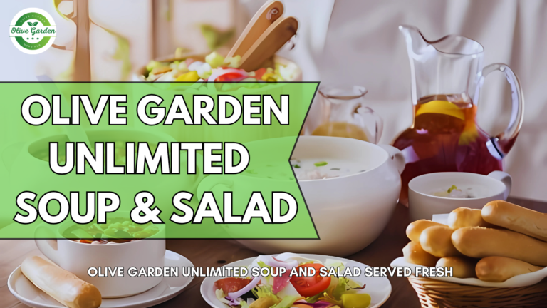 Olive Garden Unlimited Soup and Salad served fresh