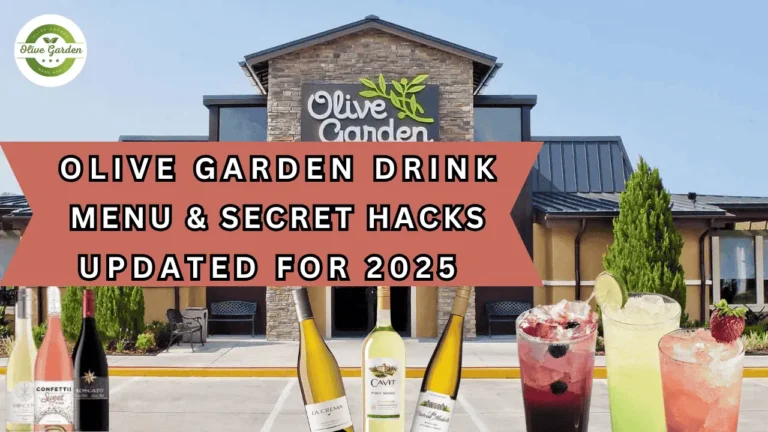 Olive Garden Drink Menu With Prices Updated 2025