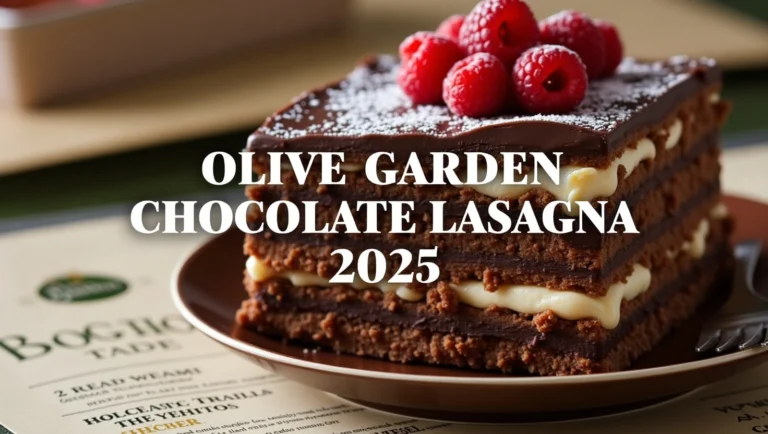 Olive Garden Chocolate Lasagna Updated 2025